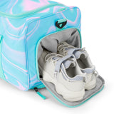 Laser Fluid Teal Rolling Duffle Bag