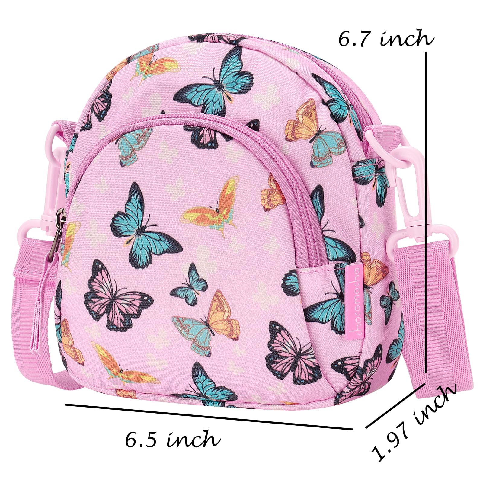 Butterfly Pink Arch Crossbody Purse