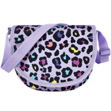 Leopard Purple Saddle Crossbody Purse