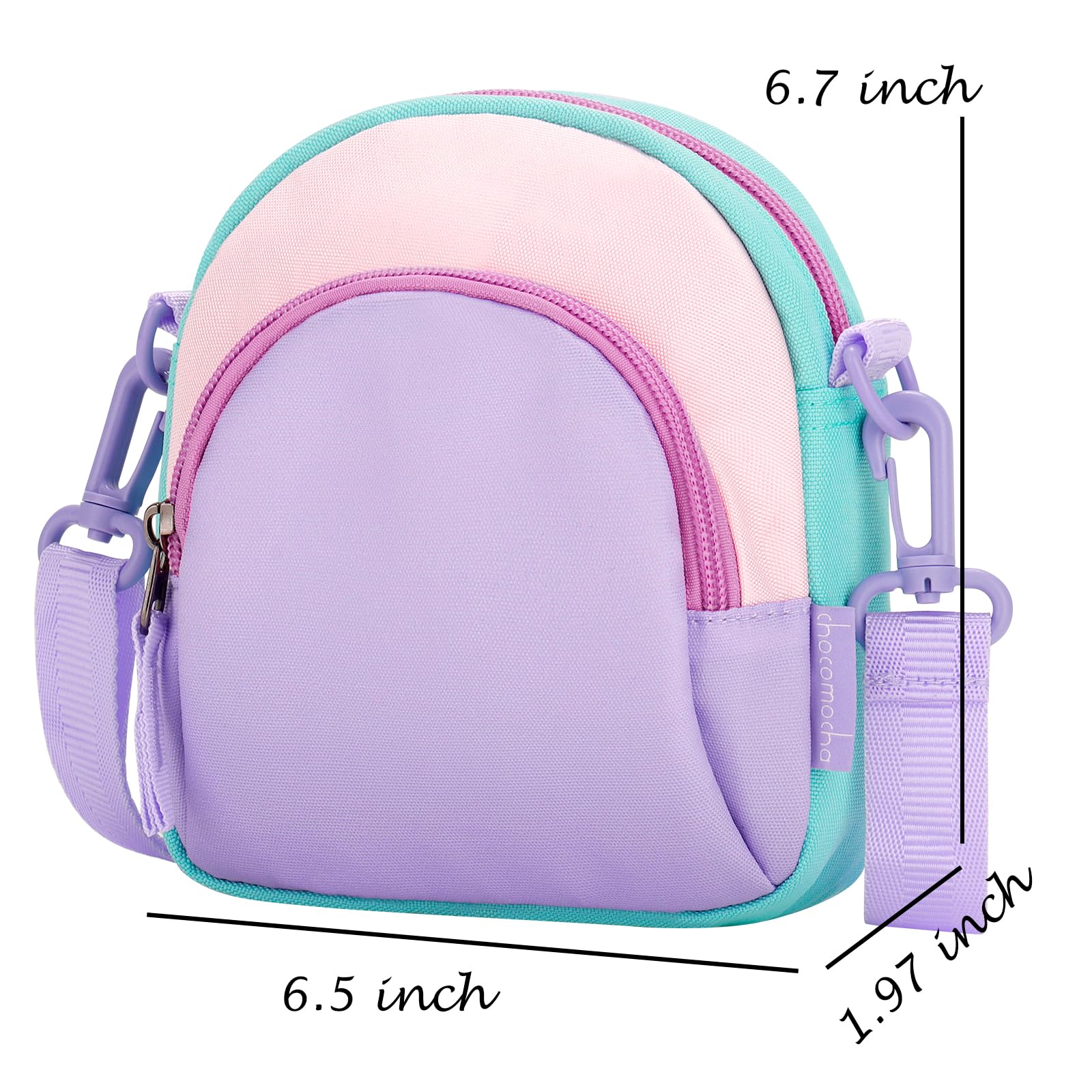 Teal & Purple Arch Crossbody Purse