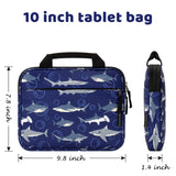 Choco Mocha 10 Inch Kids Tablet Sleeve Bag for Boys, Kids Tablet Carrying Case for Fire 7, Fire HD 8 Tablet, Kindle Kids Edition, iPad, Toddler Tablet Bag,Shark Navy Choco Mocha 