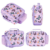 Choco Mocha Butterfly Lunch Box Kids Lunch Box for Girls Lunch Boxes for School Girls Lunchbox for Kids Lunch Bag for Girls with Shoulder Strap for Toddler Preschool Kindergarten Purple Choco Mocha 