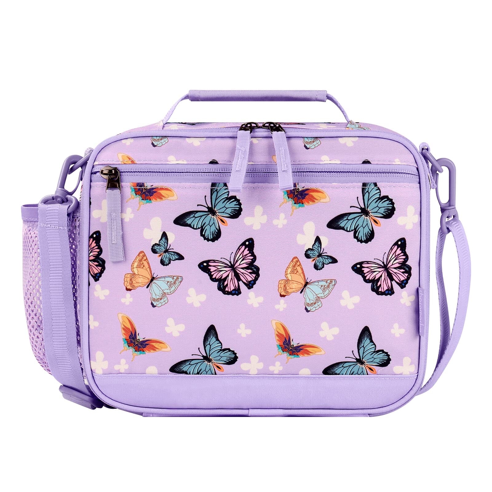 Choco Mocha Butterfly Lunch Box Kids Lunch Box for Girls Lunch Boxes for School Girls Lunchbox for Kids Lunch Bag for Girls with Shoulder Strap for Toddler Preschool Kindergarten Purple Choco Mocha 