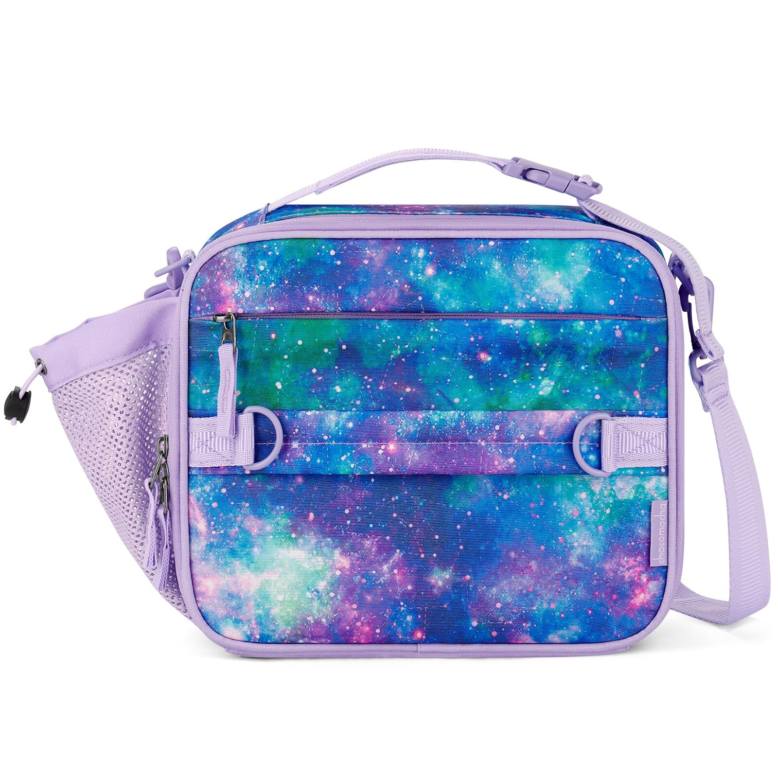 Choco Mocha Galaxy Kids Lunch Box for Girls Lunch Boxes for School Lunch Bag for Girls with Shoulder Strap for Preschool Kindergarten Kids Purple Choco Mocha 