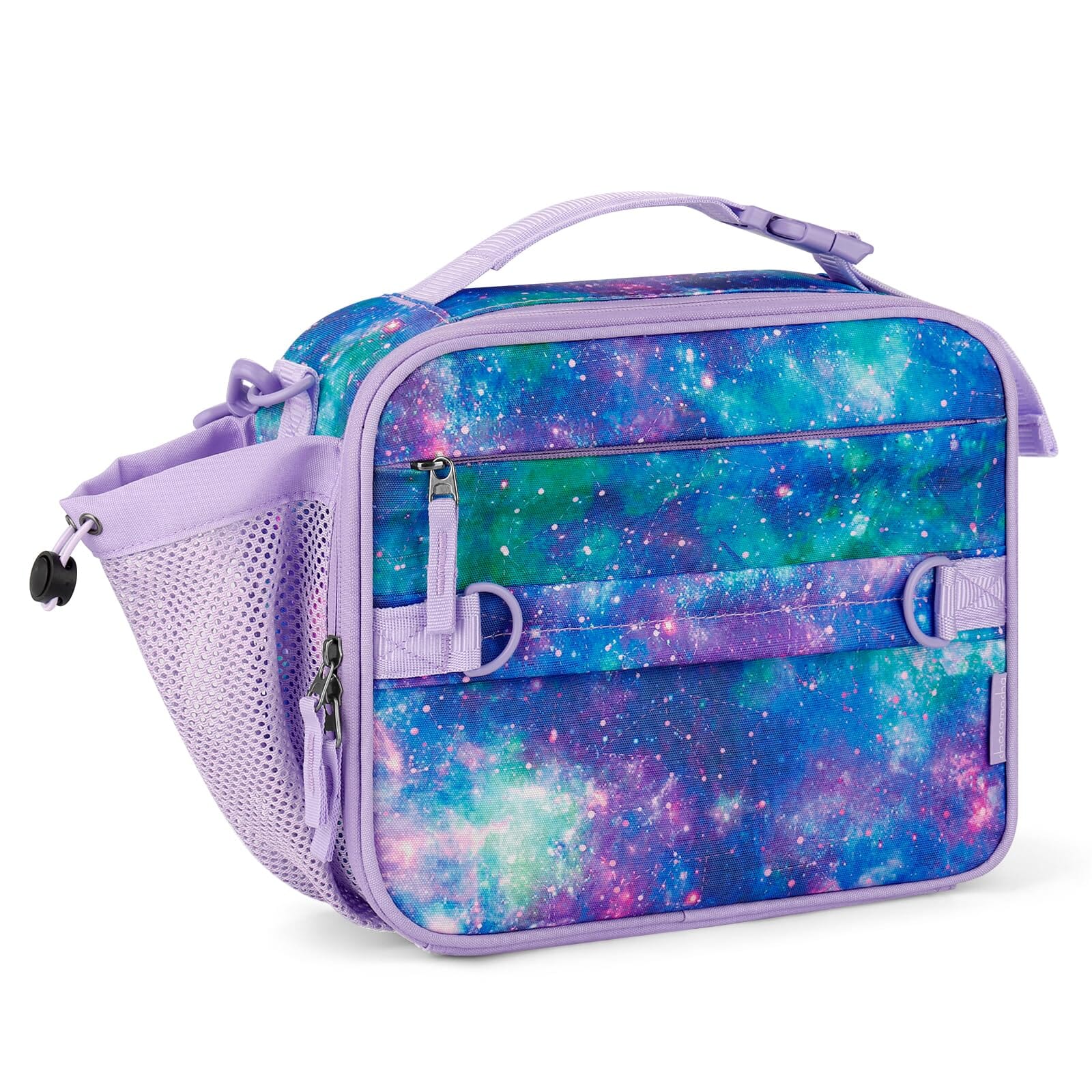 Choco Mocha Galaxy Kids Lunch Box for Girls Lunch Boxes for School Lunch Bag for Girls with Shoulder Strap for Preschool Kindergarten Kids Purple Choco Mocha 