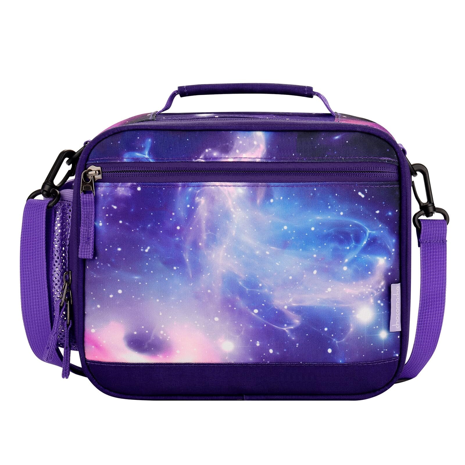 Choco Mocha Galaxy Kids Lunch Box for Girls Lunch Boxes for School Lunch Bag for Girls with Shoulder Strap for Toddler Preschool Kindergarten kids Purple Choco Mocha 