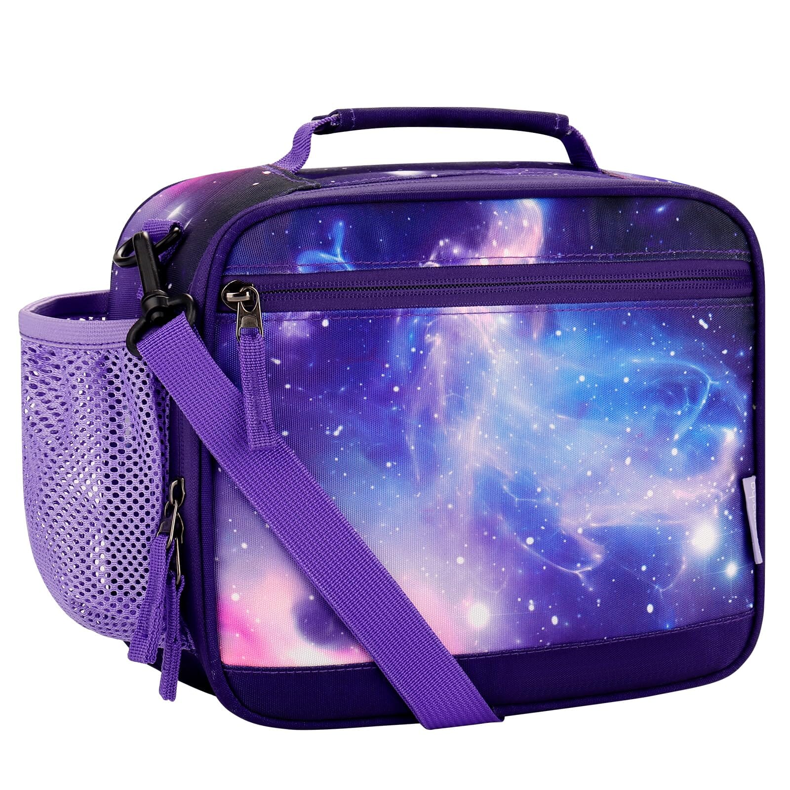 Choco Mocha Galaxy Kids Lunch Box for Girls Lunch Boxes for School Lunch Bag for Girls with Shoulder Strap for Toddler Preschool Kindergarten kids Purple Choco Mocha 