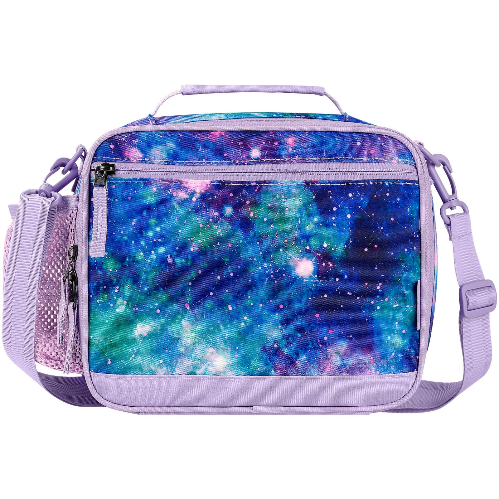 Choco Mocha Galaxy Lunch Box Kids Lunch Box for Girls Lunch Boxes for School Girls Lunchbox for Kids Lunch Bag for Girls with Shoulder Strap for Toddler Preschool Kindergarten Purple Choco Mocha 