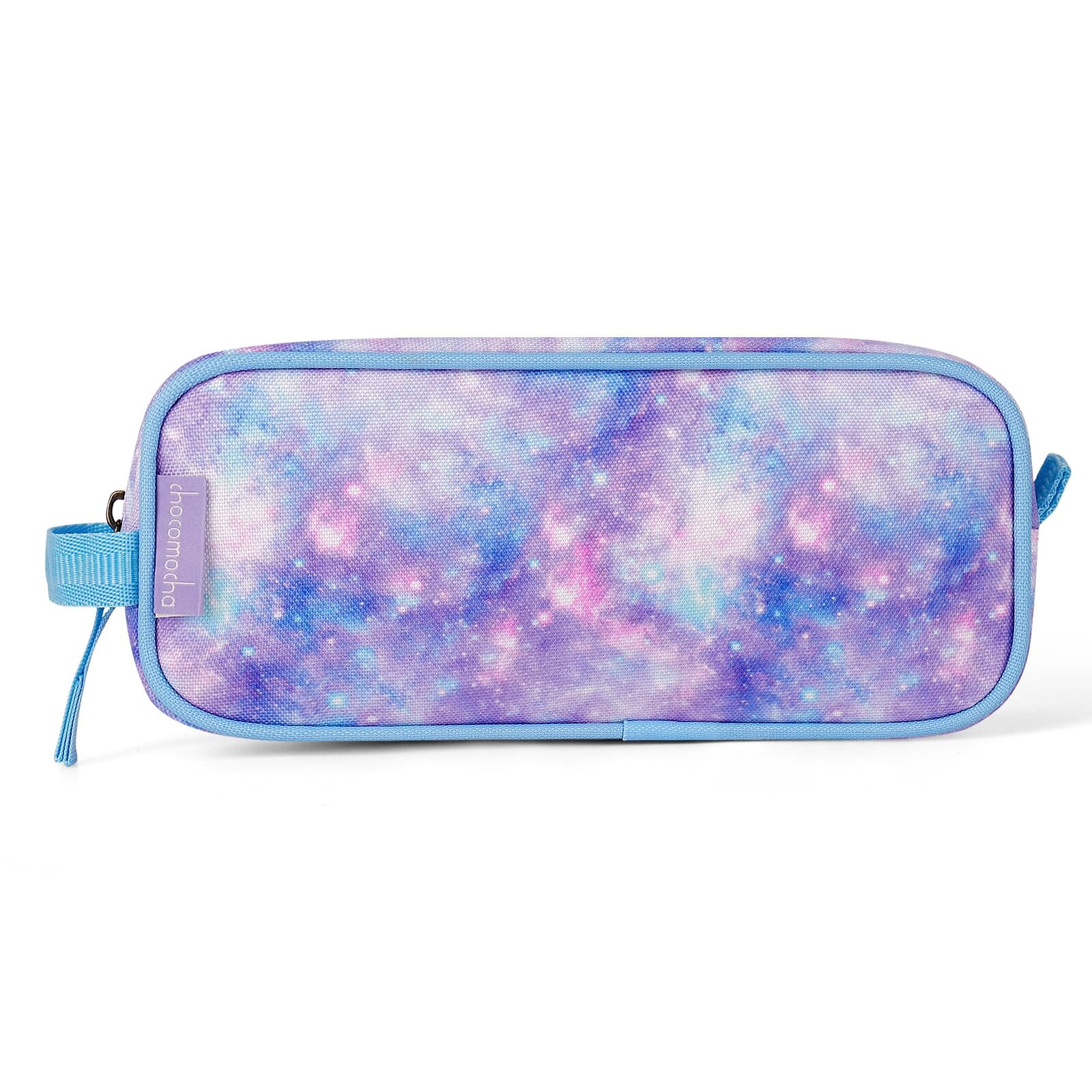 Choco Mocha Galaxy Pencil Pouch for Kids Toddler Girls, Soft Zipper Small Pencil Case for Little Girls, Kids Pencil Bag for Girls, Purple Choco Mocha 