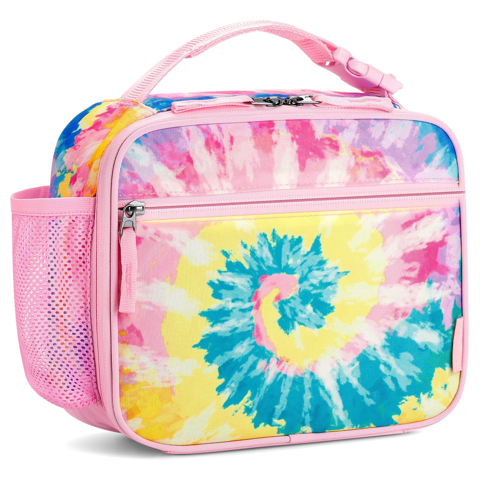 Choco Mocha Lunch Box Kids for Girls Tie Dye Rainbow Insulated Lunch Bag for Kids Lunch Bag Toddler Reusable Lunch Box for Toddler Preschool Kindergarten Kids Choco Mocha 