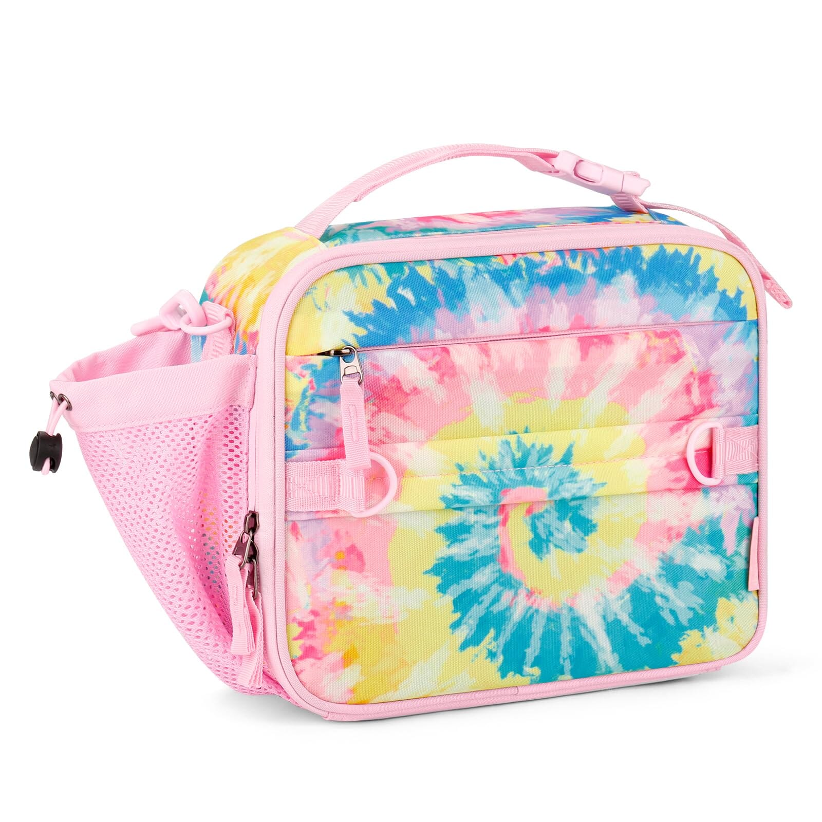 Choco Mocha Rainbow Kids Lunch Box for Girls Lunch Boxes for School Lunch Bag for Girls with Shoulder Strap for Preschool Kindergarten kids Tie Dye Choco Mocha 