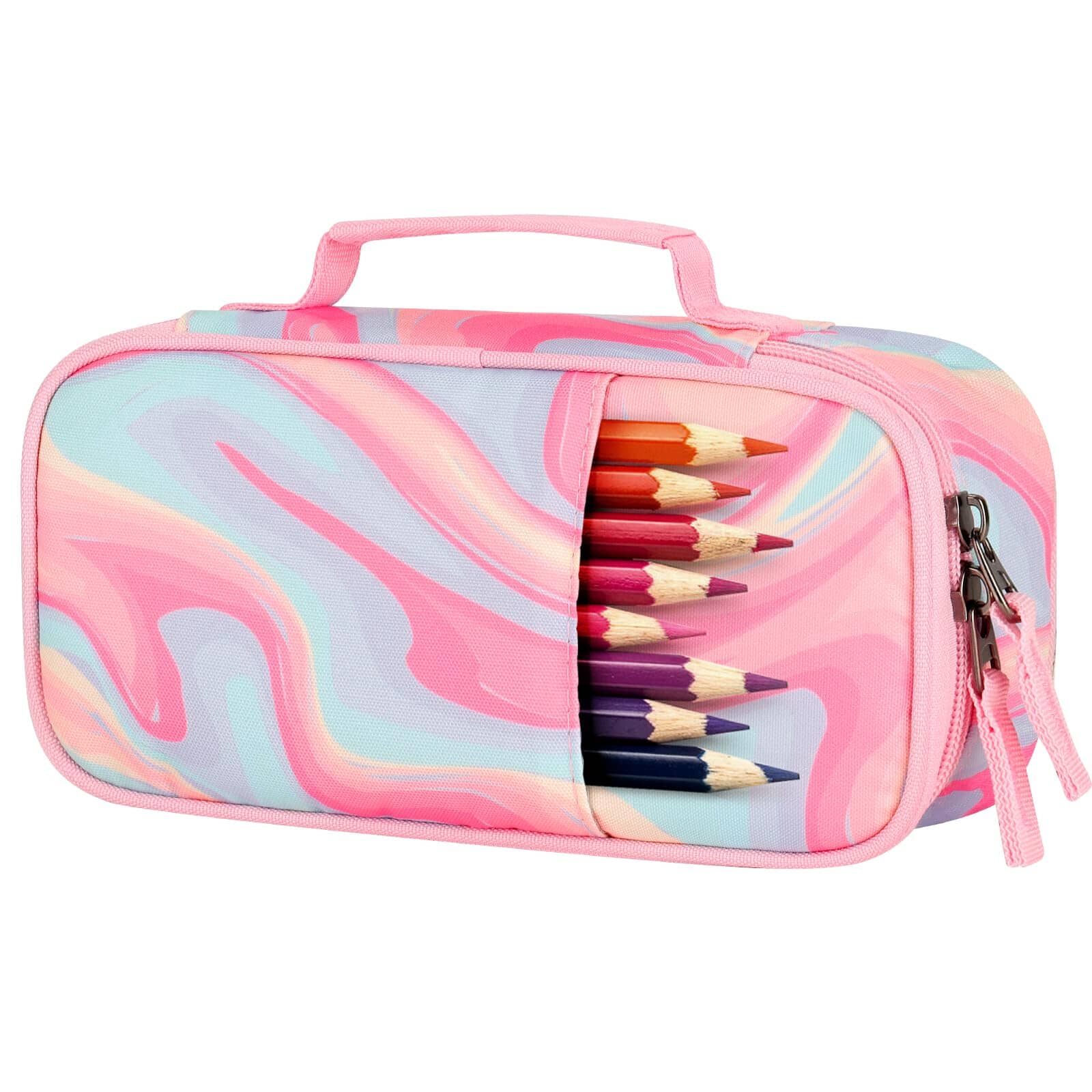 Fluid Colorful Pink Pencil Case Pencil Case Choco Mocha 