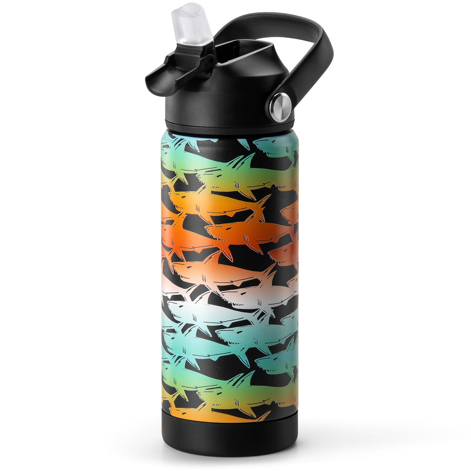 Gradient Shark Water Bottle chocomochakids 18Oz 