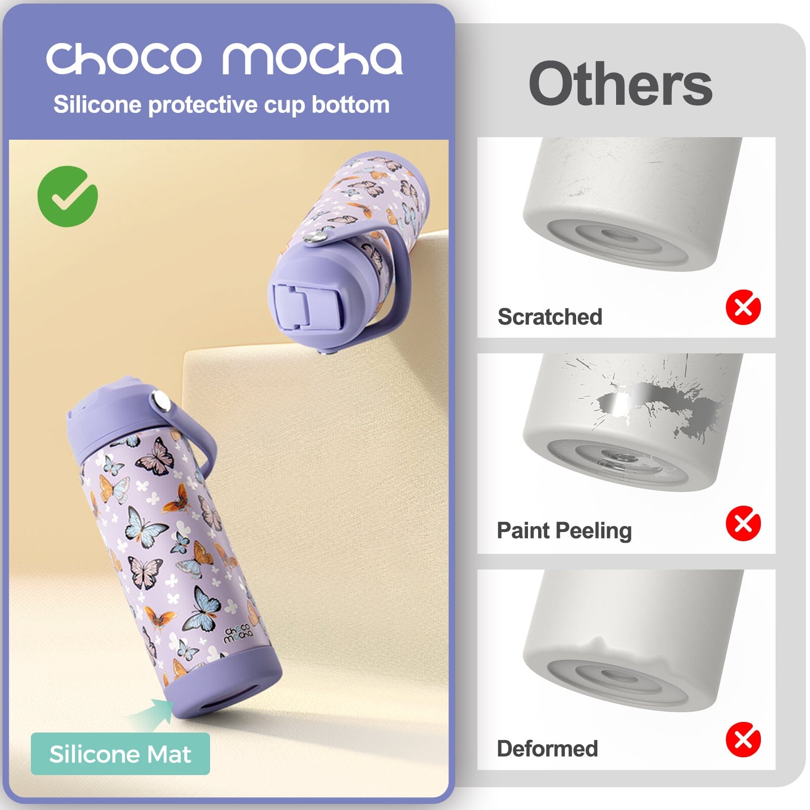 Green Panda Water Bottle 14oz chocomochakids 