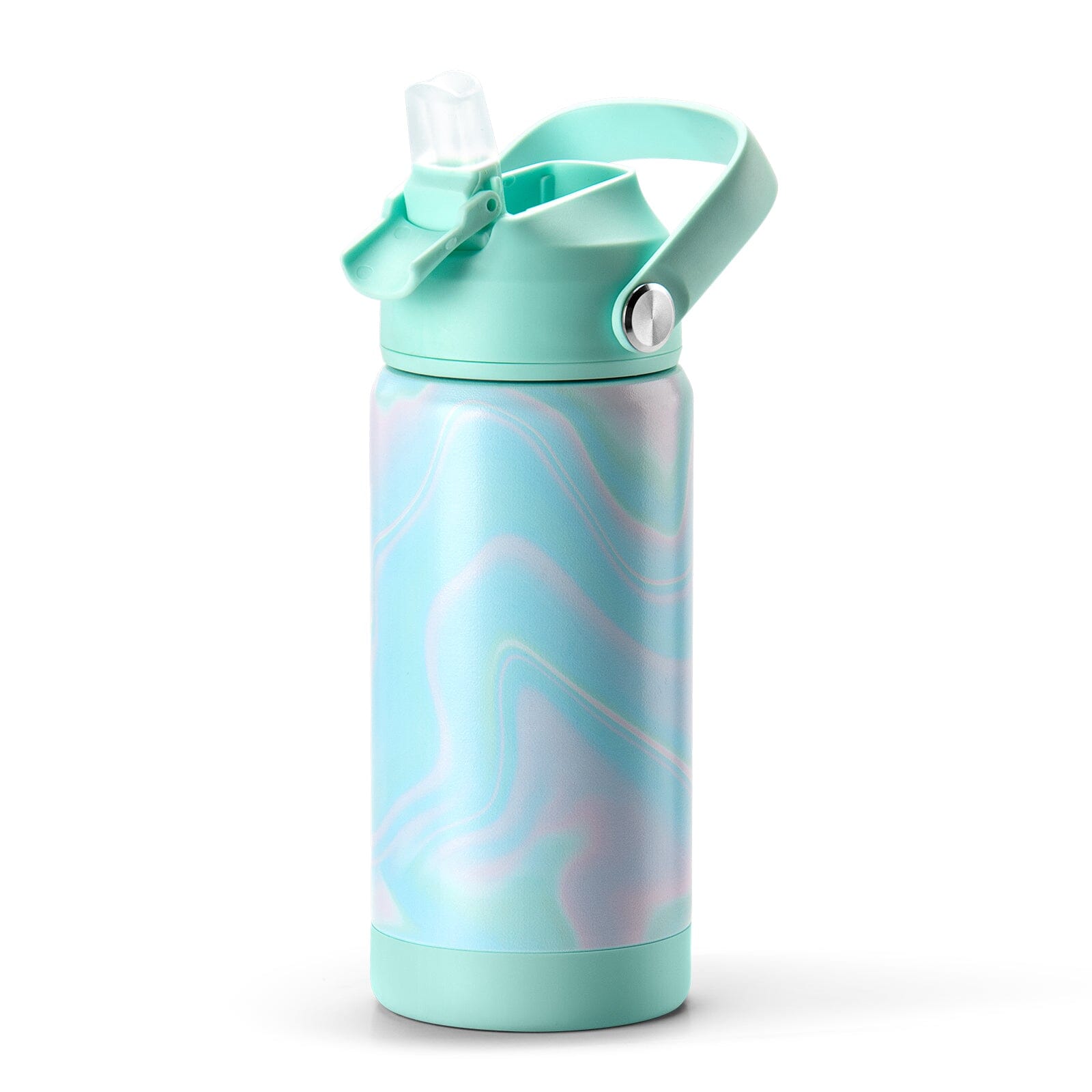 Green Teal Water Bottle chocomochakids 14Oz 