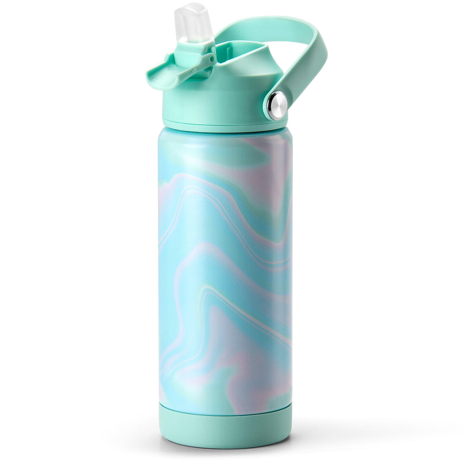 Green Teal Water Bottle chocomochakids 18Oz 