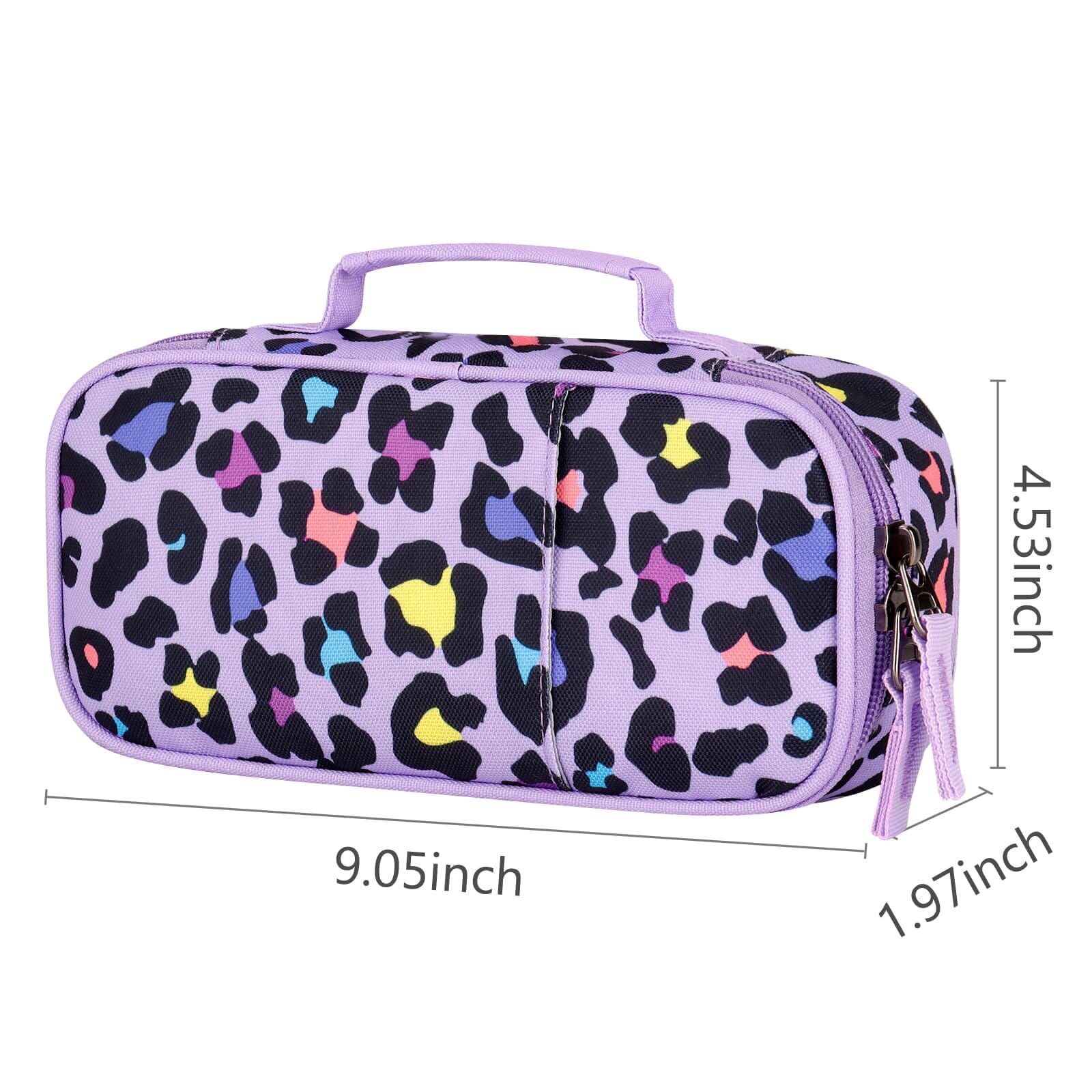 Leopard Purple Pencil Case Pencil Case Choco Mocha 