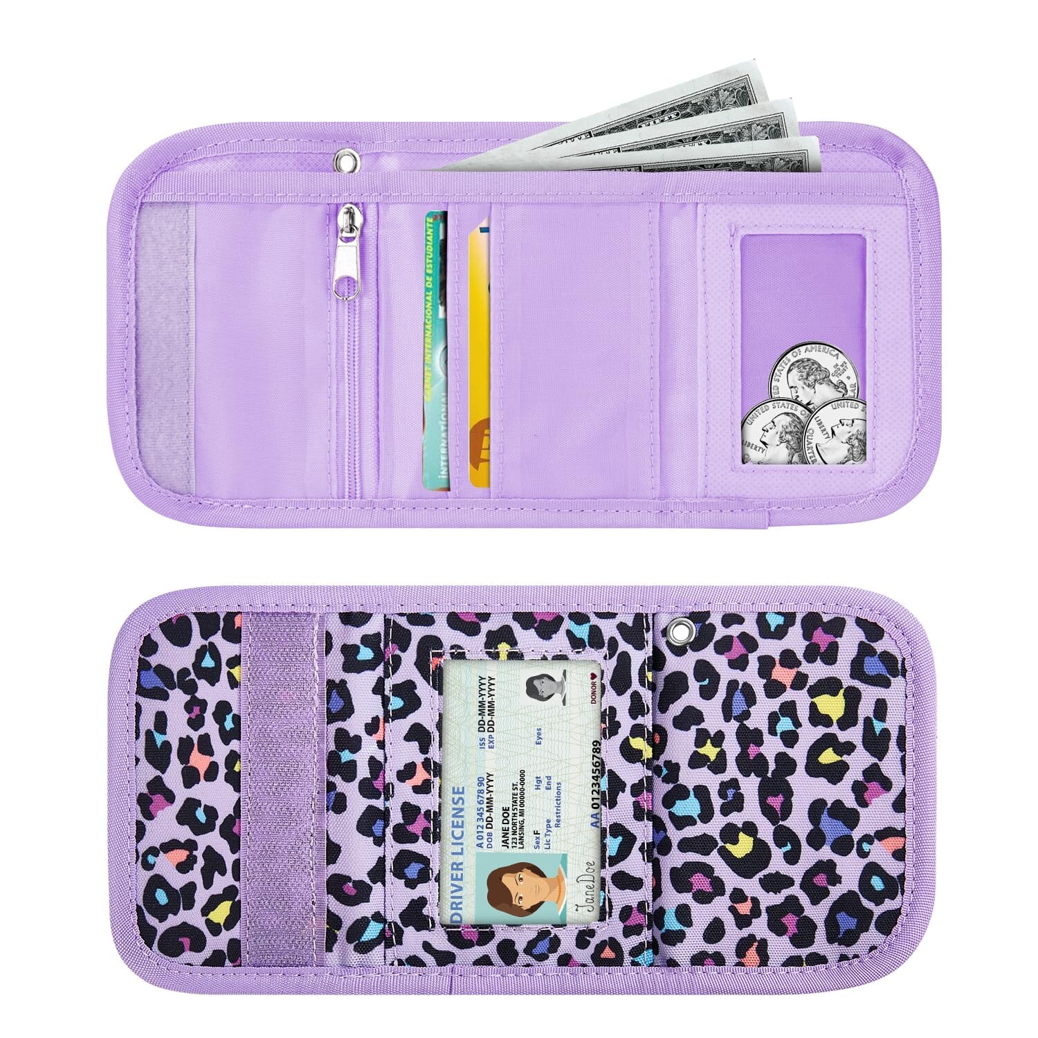 Leopard-Purple Wallet Girls Wallet Choco Mocha 