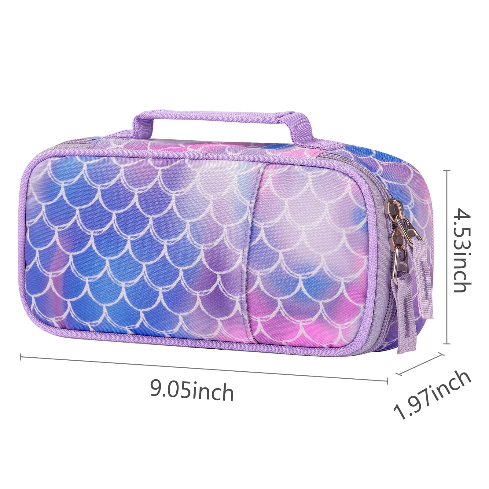 Mermaid Purple Pencil Case Pencil Case Choco Mocha 