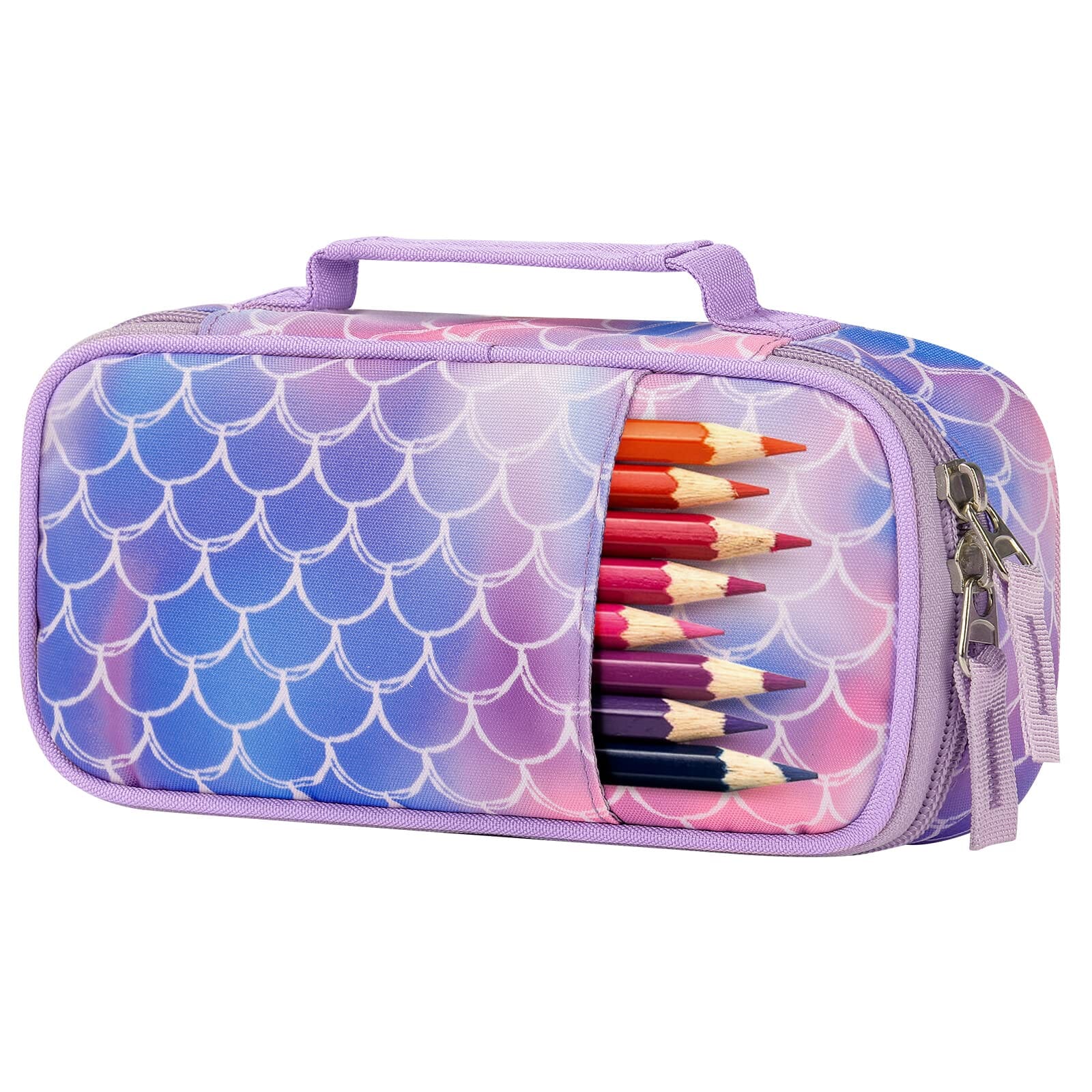 Mermaid Purple Pencil Case Pencil Case Choco Mocha 