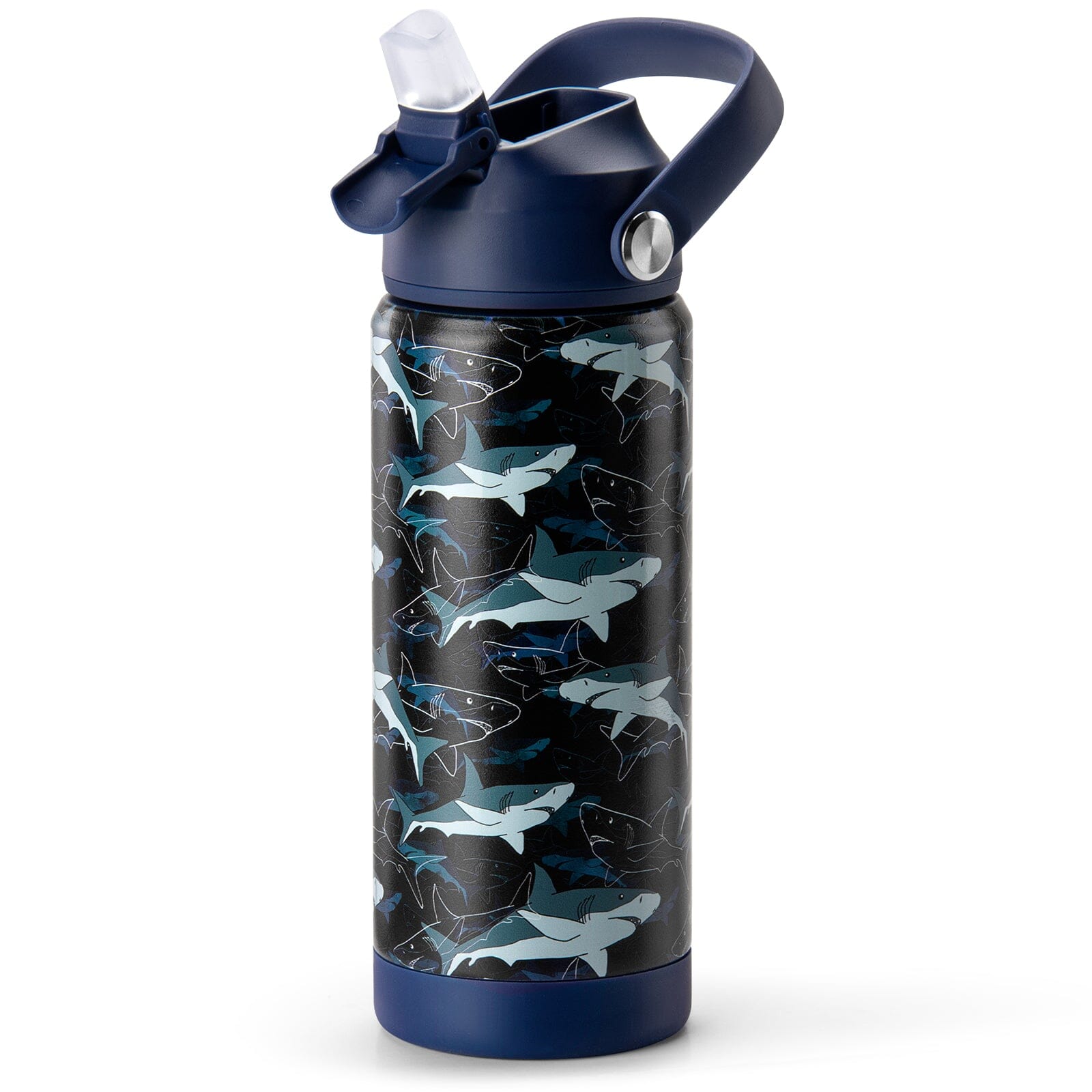 Navy Blue Water Bottle chocomochakids 18Oz 