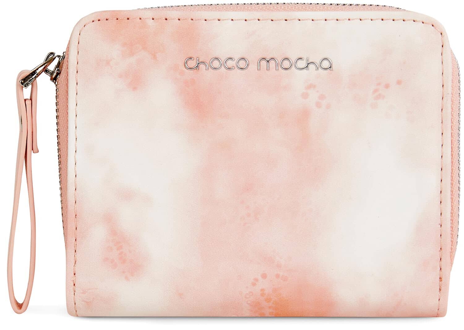 Nebula Orange Powder Leather Wallet Choco Mocha 