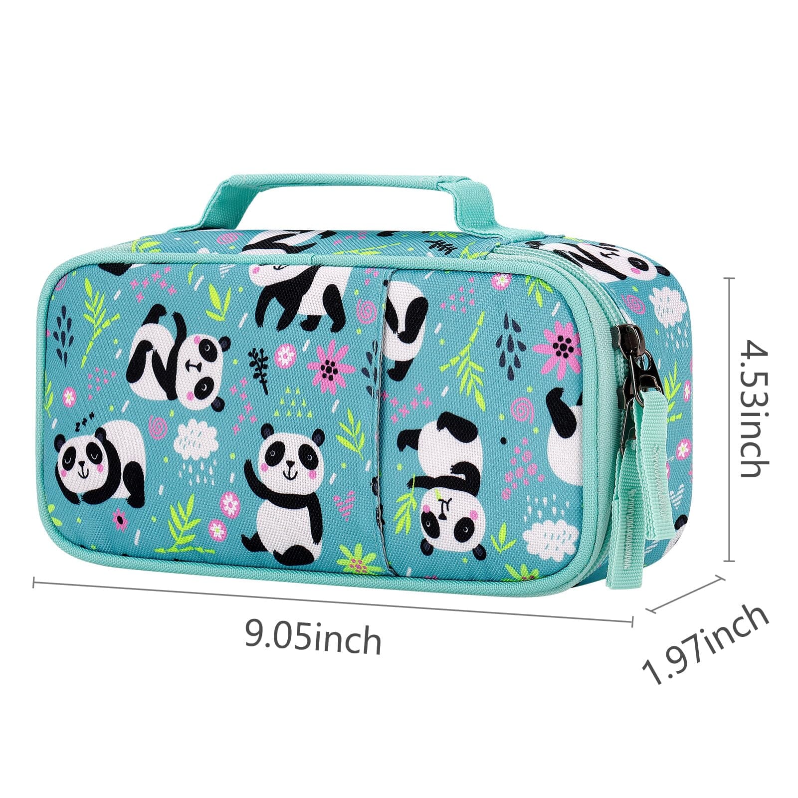 Panda Teal Pencil Case Pencil Case Choco Mocha 