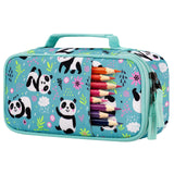 Panda Teal Pencil Case Pencil Case Choco Mocha 