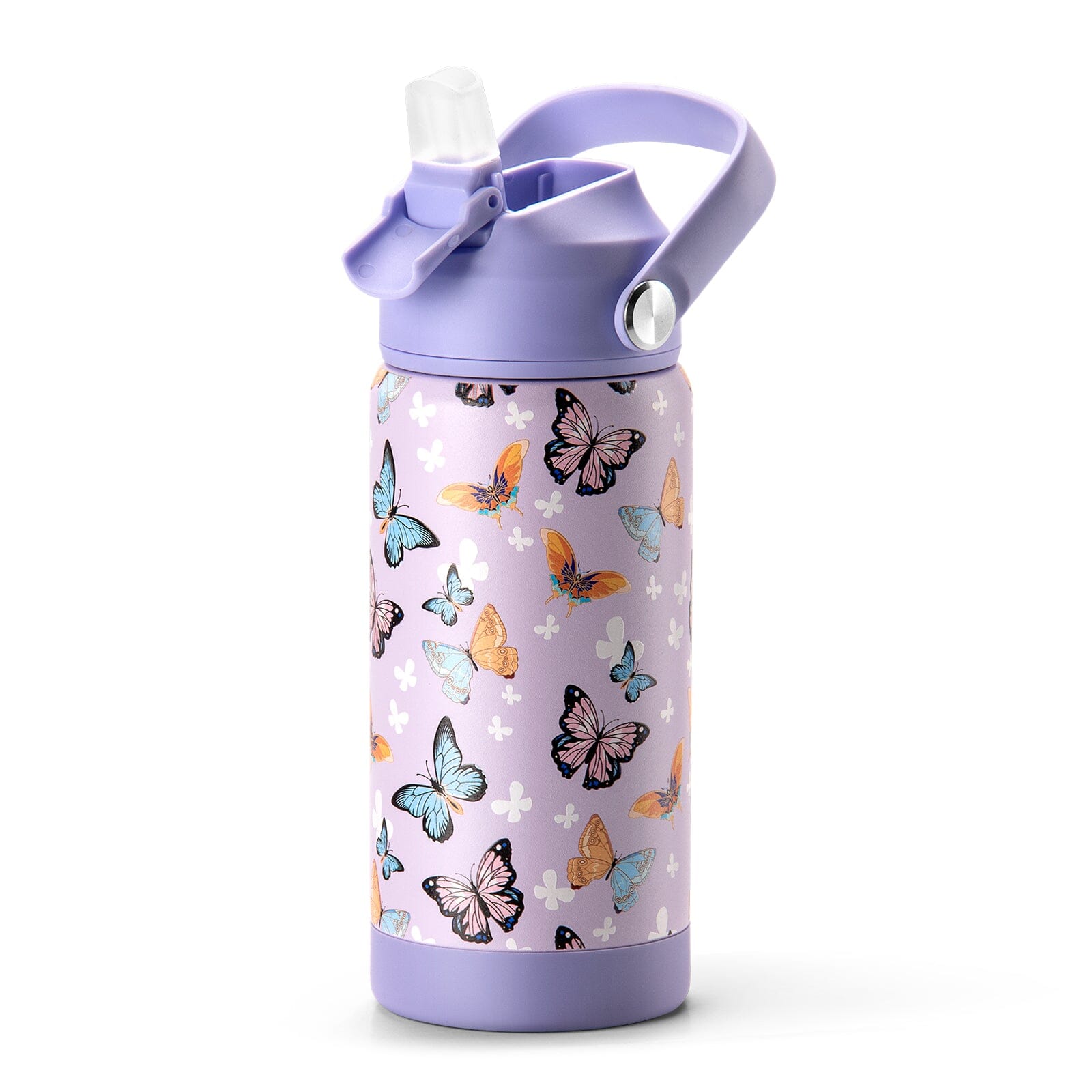 Purple Butterfly Water Bottle chocomochakids 14Oz 