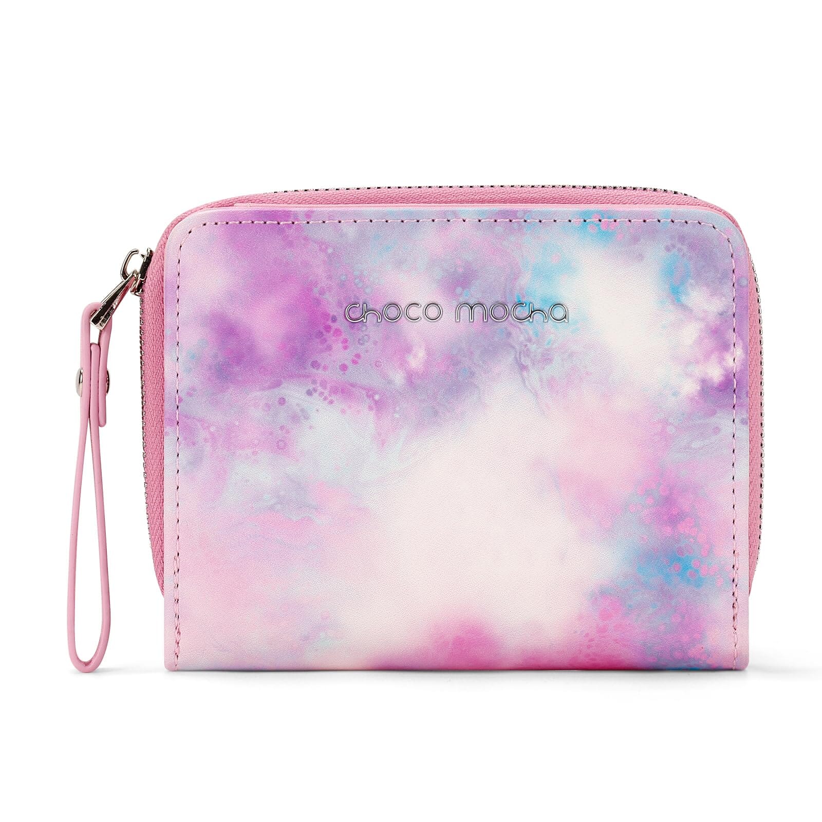 Tie Dye-Pink Leather Wallet Choco Mocha 