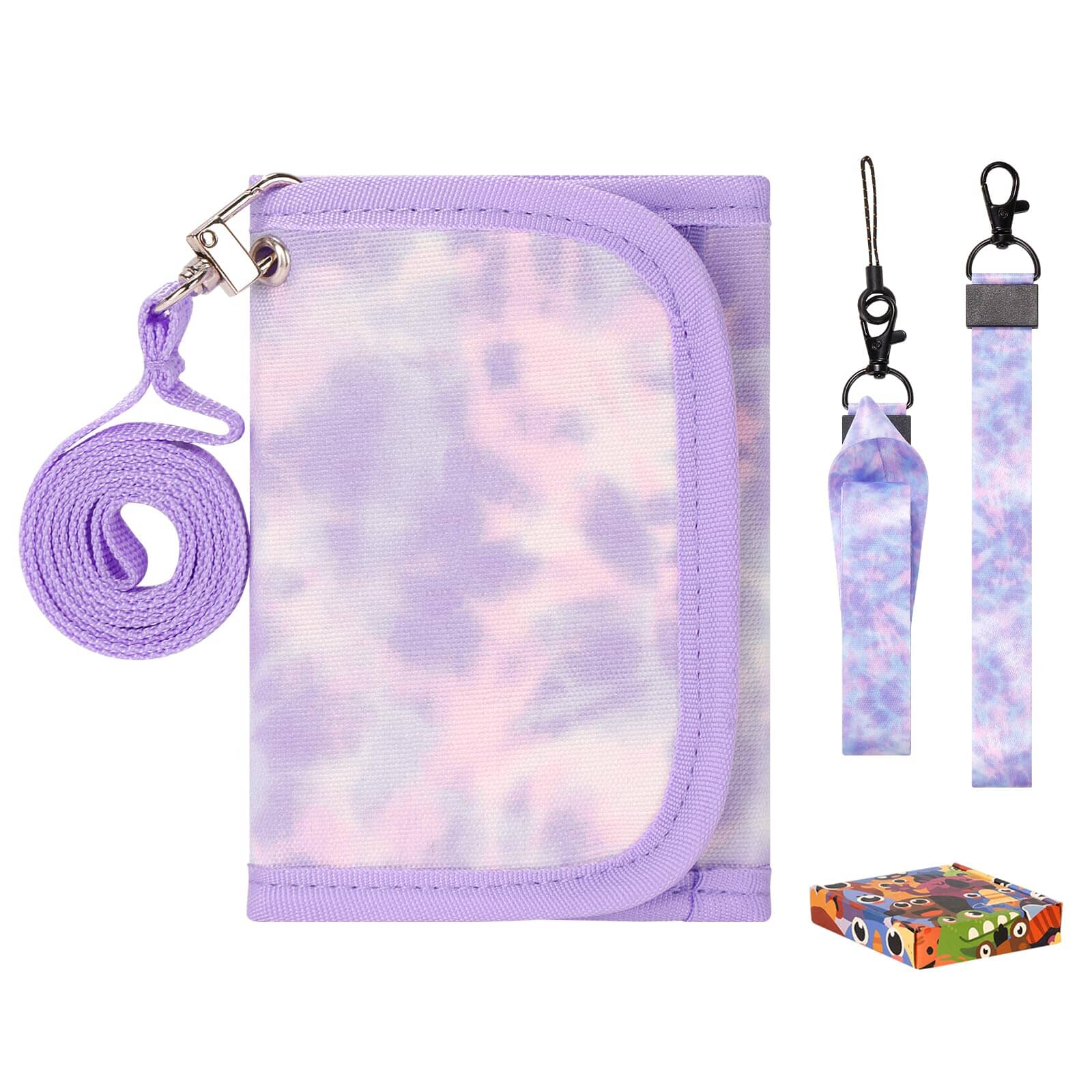 Tie Dye - Pink Purple Wallet Girls Wallet Choco Mocha 