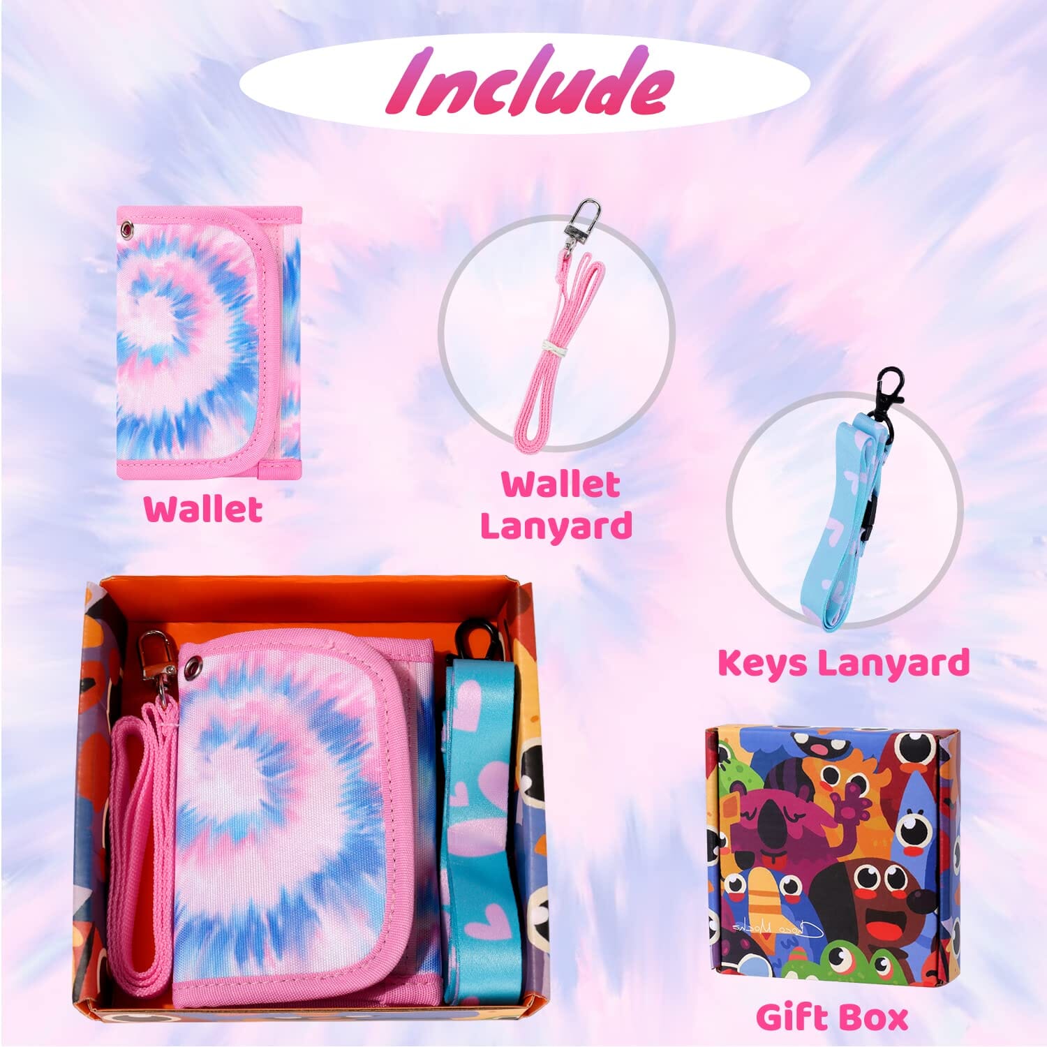 Tie Dye-Purple Swirl Wallet Girls Wallet Choco Mocha 