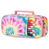 Tie Dye Swirl Colorful Pencil Case Pencil Case Choco Mocha 