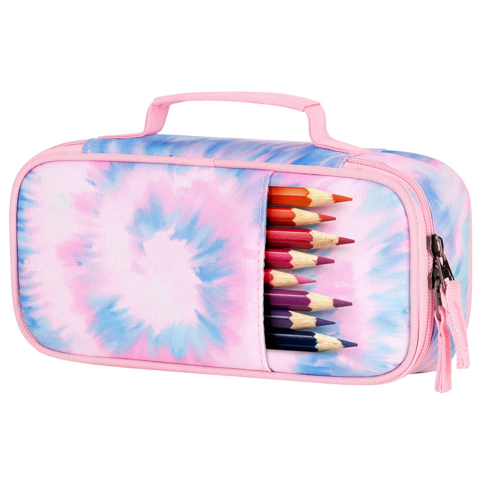 Tie Dye Swirl Pink Pencil Case Pencil Case Choco Mocha 