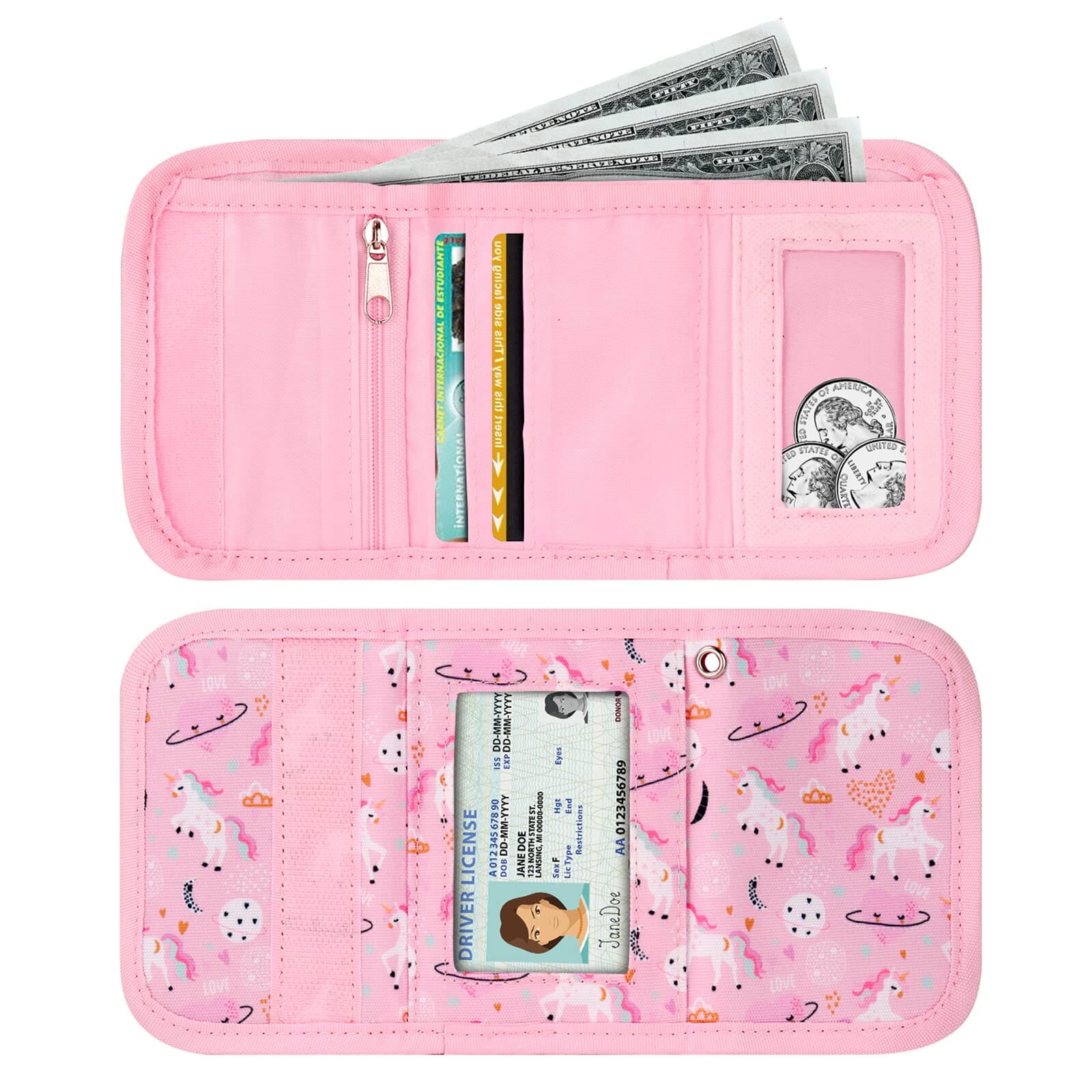 Unicorn-Pink Wallet Girls Wallet Choco Mocha 